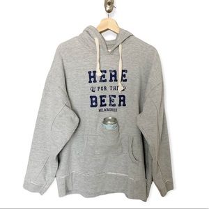 Here For The Beer Milwaukee Brew City Hoodie - XL